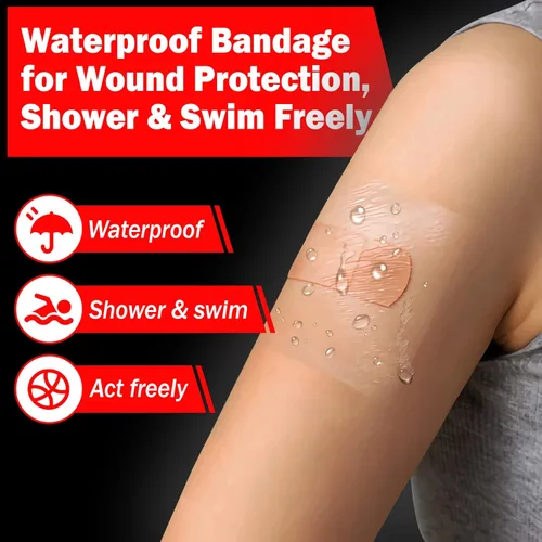 Miniatura 4 de AZEN Vendaje de cuidado posterior para tatuajes, 6 x 8 yardas, cinta impermeable para cubrir la segunda piel, envoltura curativa, suministros