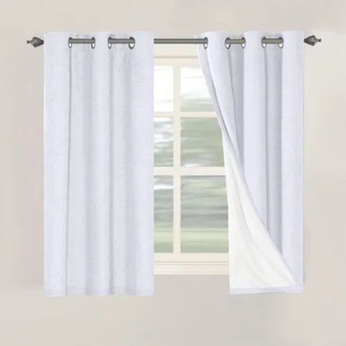 Miniatura 58 de H.VERSAILTEX Cortinas opacas de lino de 72 pulgadas de largo, 100% absolutamente opacas, con aislamiento térmico, con textura de lino, cortinas