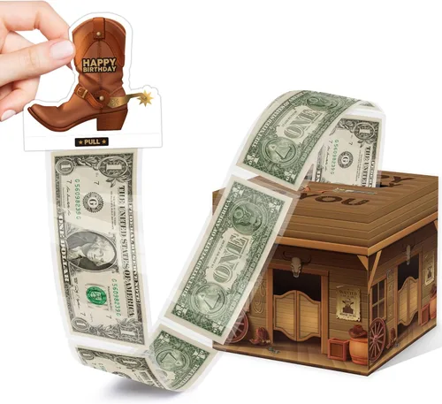 Miniatura 11 de Caja de dinero de feliz cumpleaños para regalo en efectivo, incluye tarjeta de feliz cumpleaños y 35 bolsas transparentes, divertido regalo
