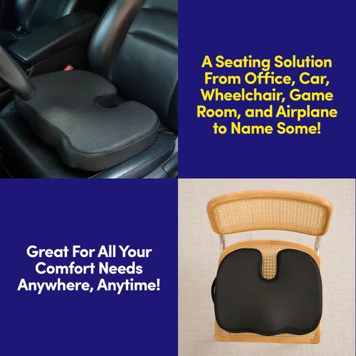 Miniatura 7 de Cojín de asiento para silla de oficina para sentarse durante mucho tiempo – Almohadilla ergonómica de espuma viscoelástica CertiPUR-US