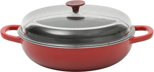 Miniatura 15 de Crock Pot Artisan - Cacerola de hierro fundido esmaltado con tapa, 5 cuartos de galón, azul aguamarina