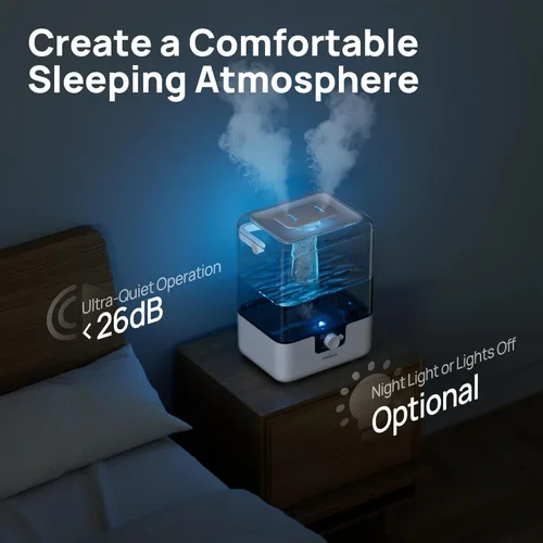Miniatura 3 de CHIVALZ Humidificadores de 6L para Dormitorio, Habitación Grande, Hogar, Humidificadores de Niebla Fría de Llenado Superior para Guardería de Bebé
