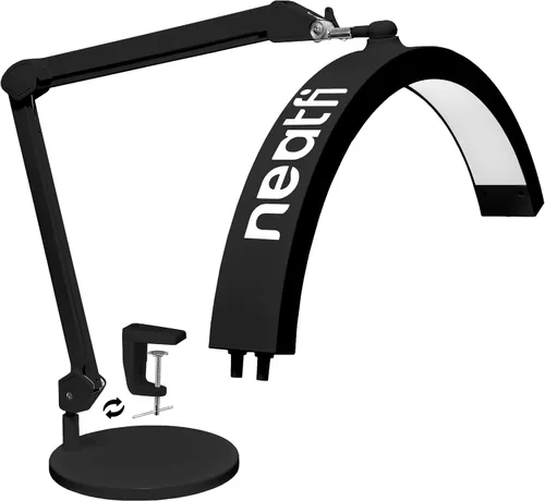 Miniatura 10 de Neatfi Lámpara de mesa LED media luna para esteticistas, técnico de uñas y cosmetóloga para arte de manicura, facial, depilación, hilo y tatuajes