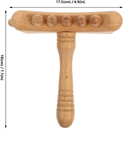 Miniatura 2 de Palo de guasha de haya natural para raspado de cuerpo completo, masaje, activación del punto de activación, superficie agradable a la piel, tabla