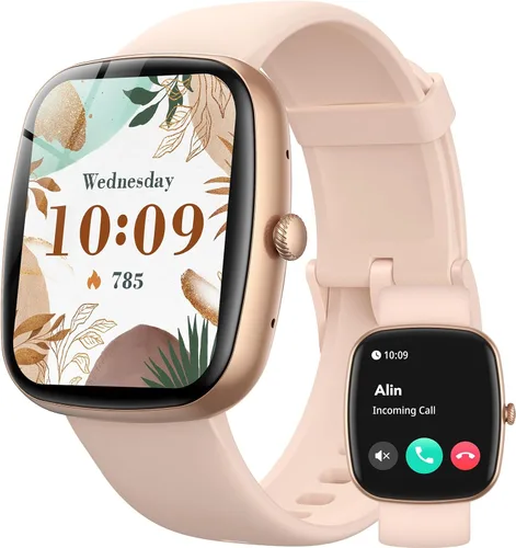 Parsonver Reloj inteligente para teléfonos iOS y Android (respuesta/hacer llamadas), relojes de pantalla HD para mujeres, reloj de seguimiento de