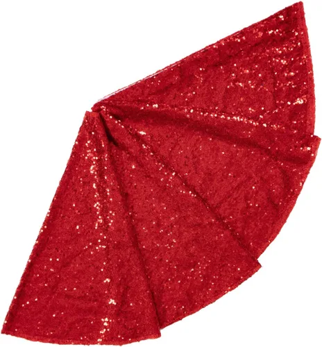 Miniatura 19 de ShinyBeauty Falda de árbol de Navidad rosa claro de 24 pulgadas, falda de lentejuelas para lápices/mini árboles, cubierta navideña para Año Nuevo
