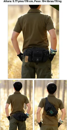 Miniatura 7 de ArcEnCiel resistente al agua Táctico Cinturón de cadera Cintura Pack Bolsa Fanny Militar Packs Bolsa para senderismo escalada al aire libre Bumbag