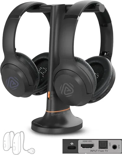 Miniatura 9 de Avantree Duet - Auriculares inalámbricos duales para ver televisión, voz clara y volumen alto para personas mayores y personas con dificultades