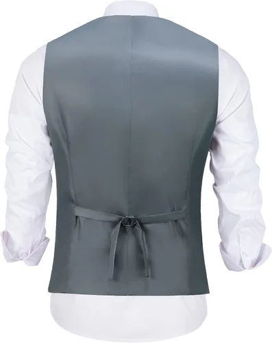 Miniatura 4 de Chaleco de traje para hombre, chaleco de esmoquin para boda, chaleco formal con cuello en V