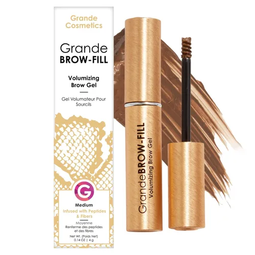 Miniatura 9 de Grande Cosmetics GrandeBROW-FILL Gel voluminizador para cejas, rímel tintado o transparente, sujeción flexible suave, resistente al agua 5. Ébano