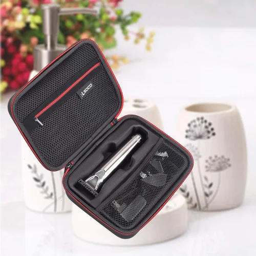 Miniatura 6 de RLSOCO Estuche de transporte para Wahl USA de acero inoxidable de iones de litio 2.0+/2.0+ pizarra/recortadora de barba inalámbrica para hombres