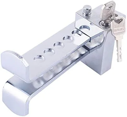 Miniatura 8 de Cerradura de volante de automóvil forjada de acero resistente con núcleo de bloqueo de cobre, cerradura de seguridad antirrobo para automóviles