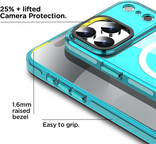 Miniatura 235 de AICase Funda protectora para iPhone 16 compatible con iPhone 16, delgada, ligera, transparente [no amarillenta] Diseño vibrante
