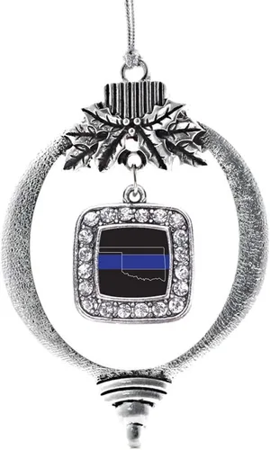Miniatura 192 de Inspired Silver - Nana púrpura - Adorno de Navidad plateado - Adorno cuadrado para árbol de Navidad con circonita cúbica - Decoración colgante