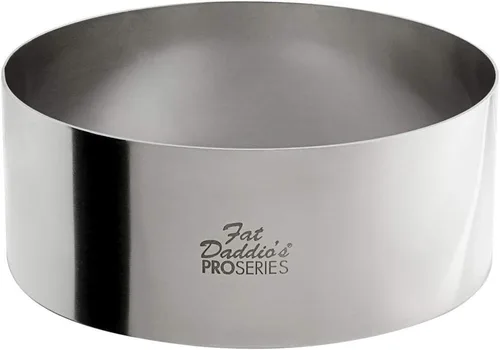 Miniatura 2 de Lumintrail Fat Daddios - Anillo redondo de acero inoxidable para pasteles y pastelería, 5 x 2 pulgadas, soldado a mano y pulido suave, para hornear