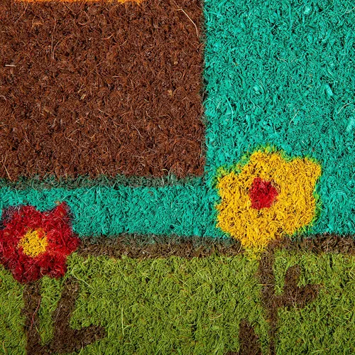 Miniatura 4 de DII Fun Greetings - Tapete de fibra de coco natural para interiores y exteriores