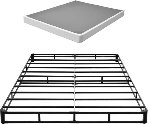 Miniatura 12 de VEVOR Base de cama tamaño Queen con tela lavable, marco de metal resistente para cama Queen, base de colchón de 4 pulgadas, capacidad máxima