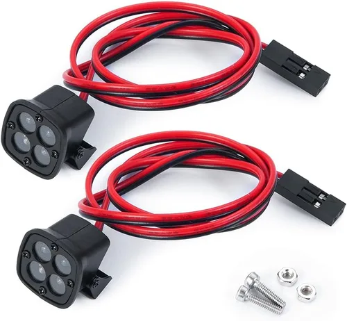Miniatura 2 de SWX Faros delanteros RC para coche, luces LED RC Spotlight RC para 1/10 RC Crawler Axial SCX10 III 90046 TRX4 TRX6 Redcat Gen8 Actualizaciones