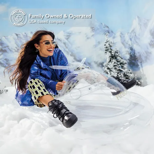 Miniatura 4 de FUNBOY Moto de nieve inflable Winter Fun individual, transparente