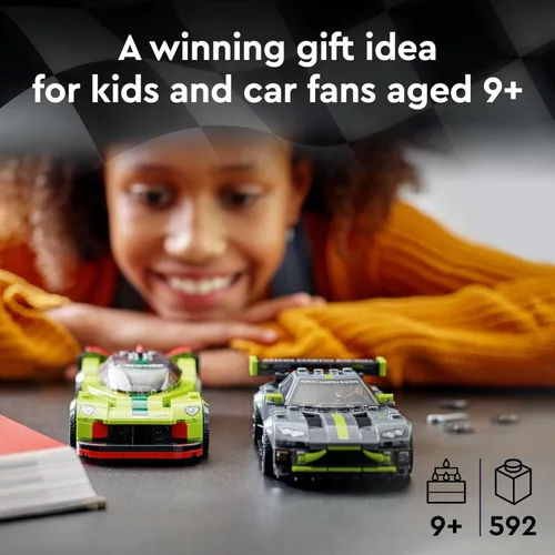 Miniatura 6 de LEGO Speed Champions Aston Martin Valkyrie AMR Pro y Vantage GT3 2 modelo coleccionable 76910 – Juego de autos de carreras y juguetes, incluye 2