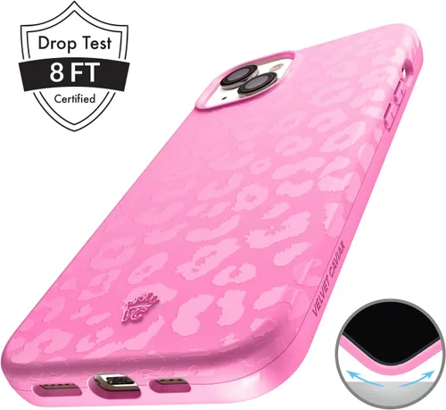 Miniatura 5 de VELVET CAVIAR Funda para iPhone 15, compatible con MagSafe, probada contra caídas de 10 pies, fundas protectoras de diseño, leopardo color rosa
