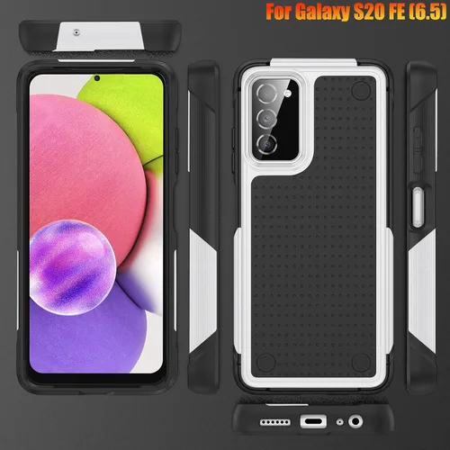 Miniatura 8 de Funda resistente para Samsung Galaxy S20 FE (5G) de 6.5 pulgadas, 4 esquinas con bolsas de aire [protección contra caídas de 12 pies], agarre