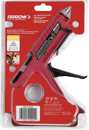 Miniatura 8 de Arrow TR550 Pistola de pegamento eléctrica profesional resistente para manualidades, construcción, madera, utiliza barras de pegamento estándar