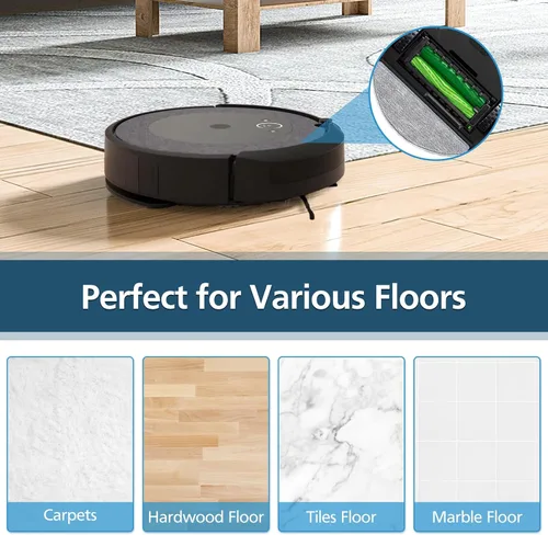 Miniatura 7 de Paquete de 4 almohadillas de repuesto para fregona compatibles con iRobot Roomba Combo i5+/ i5/j5+/ j5 robot aspirador y trapeador, almohadillas