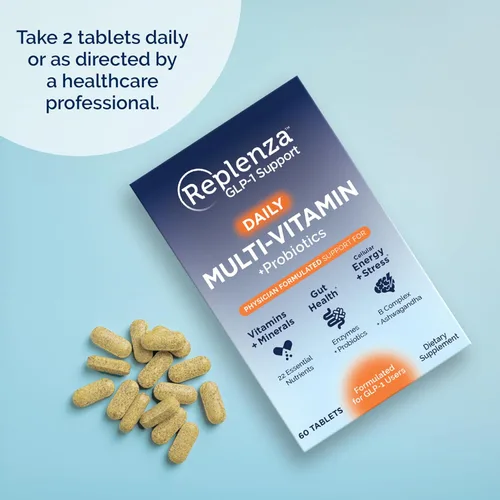 Miniatura 3 de Replenza Daily GLP-1 Suplemento de apoyo nutricional, vitaminas y minerales esenciales, apoyo para la salud intestinal, el estrés y la energía
