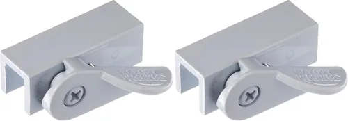 Miniatura 2 de 1940 - Cerradura de ventana con acabado de tope deslizante, color blanco