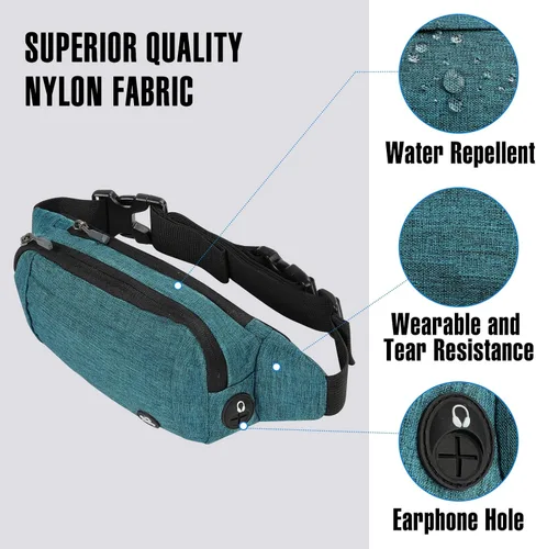 Miniatura 5 de WATERFLY Riñonera de Cintura: Bolso Pequeño de Cadera, Riñonera, Bolso de Fanny, Paquete de Fanny, Riñonera, Bolso de Cintura, Riñonera, Bolso