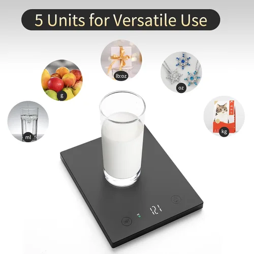 Miniatura 4 de Homebuds Báscula de alimentos de 22 libras/22.0 lbs, precisión de 0.1 oz/1 g por nuestra fábrica de básculas profesionales desde 2001, básculas