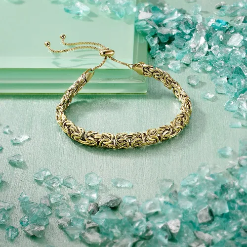 Miniatura 5 de Ross-Simons - Pulsera de bolo bizantino plata chapada en oro amarillo US_JWEY_B077YT3FQM