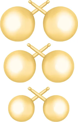 Miniatura 2 de Eternity Gold Aretes de bola de 4-0.197-0.236 in en oro amarillo de 14 quilates, Oro amarillo, no conocido