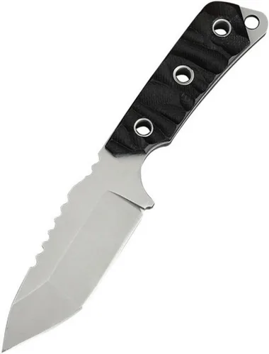 Miniatura 3 de Cuchillo de caza pequeño de hoja fija con funda, cuchillo de caza de supervivencia con iniciador de fuego, brújula, espejo, hoja de 2.36 pulgadas