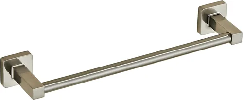 Toallero montado en la pared del baño, toallero de níquel cepillado de 12 pulgadas con estante inoxidable y soporte para toallas de mano, toalleros