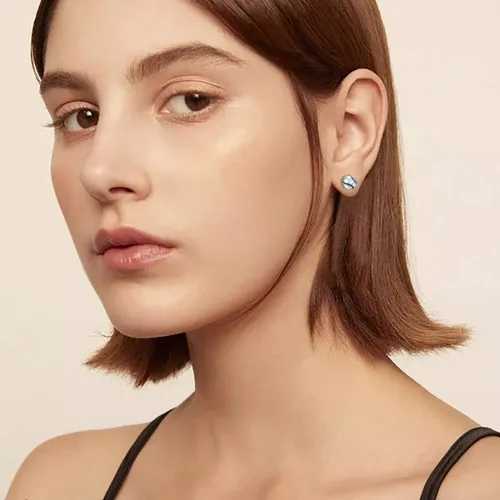 Miniatura 2 de Aretes de plata de ley S925 para baloncesto, béisbol, fútbol, rugby, softbol, voleibol, bola, bola, para mujeres y hombres