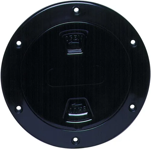 Beck Son Tornillo Placa Cubierta 4" BLK Smooth
