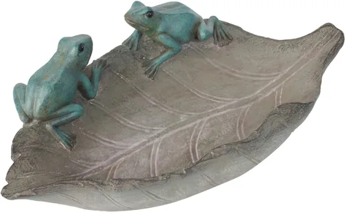 Miniatura 2 de Comedero para pájaros salvajes al aire libre, comedero para pájaros de poliresina al aire libre, cuenco de baño para decoración de mesa de patio Rana