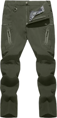 Miniatura 31 de TACVASEN Pantalones tácticos ligeros para senderismo, impermeables, de secado rápido, para trabajo, lluvia, exteriores, 8 bolsillos