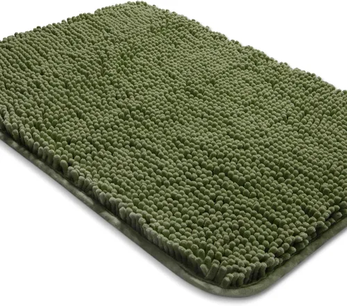 Miniatura 19 de Yeaban Alfombra de pasillo de baño de 24 x 72 pulgadas, antideslizante, alfombra de baño larga de felpilla gruesa, absorbente y lavable, alfombra