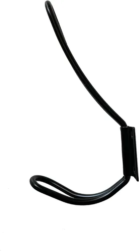 Miniatura 3 de Ganchos de alambre negros para abrigos, paquete de 5 ganchos rústicos de pared resistentes de doble punta, gancho de entrada para colgar ropa