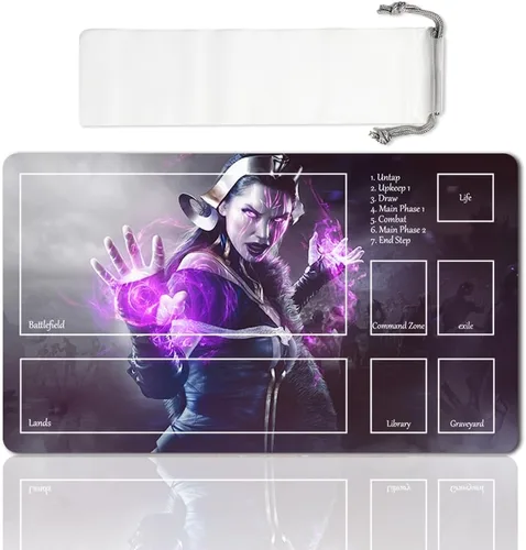 Miniatura 9 de Juego de mesa MTG Playmat Games Tamaño 60X35 cm CCG Compatible para TCG RPG CCG Play Mats (Ajani Steadfast-Zone)