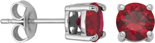 Miniatura 7 de Amazon Essentials Aretes redondos de plata de ley con piedra natal (anteriormente colección Amazon)