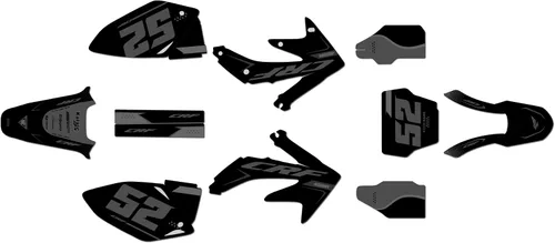 Miniatura 4 de Kit de gráficos Kalair GFX para Honda CRF 450R (2005-2007) Serie Ominous Cian 09 Mil - Kit de calcomanías y adhesivos de gráficos personalizados