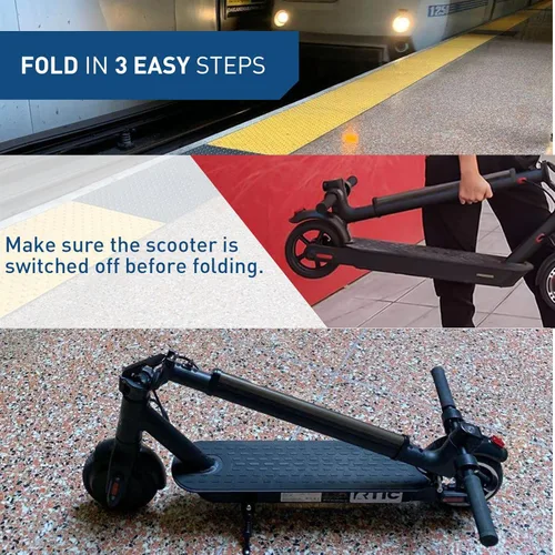 Miniatura 6 de Patinete eléctrico Hiboy S2 Lite – neumáticos sólidos de 6.5 pulgadas – hasta 17.1 kilómetros de alcance y 21 km/h, portátil y plegable
