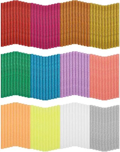 Miniatura 11 de 120 barras de pegamento caliente para manualidades – 0.28 x 3.9" Gartful tamaño mini barras de pegamento termofusible, 48 piezas transparentes + 36