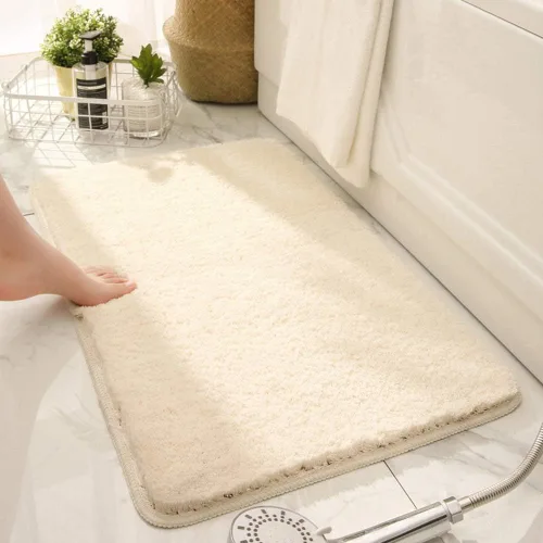 Alfombra de baño antideslizante absorbente gruesa y suave de microfibra para el baño, alfombra de felpa acogedora, lavable a máquina, alfombra para