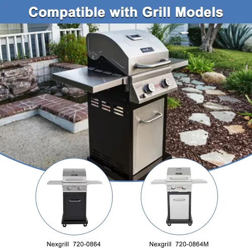 Miniatura 2 de Piezas de repuesto para parrillas de gas Nexgrill 720-0864M 720-0864 de 2 quemadores, kit de piezas para rejillas de parrilla 720-0864M