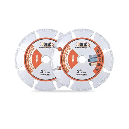 Miniatura 8 de BGTEC Hoja turbo de granito de diamante, disco de corte de 3 pulgadas/2.953 in para hormigón, hormigón reforzado, piedras artificiales duras